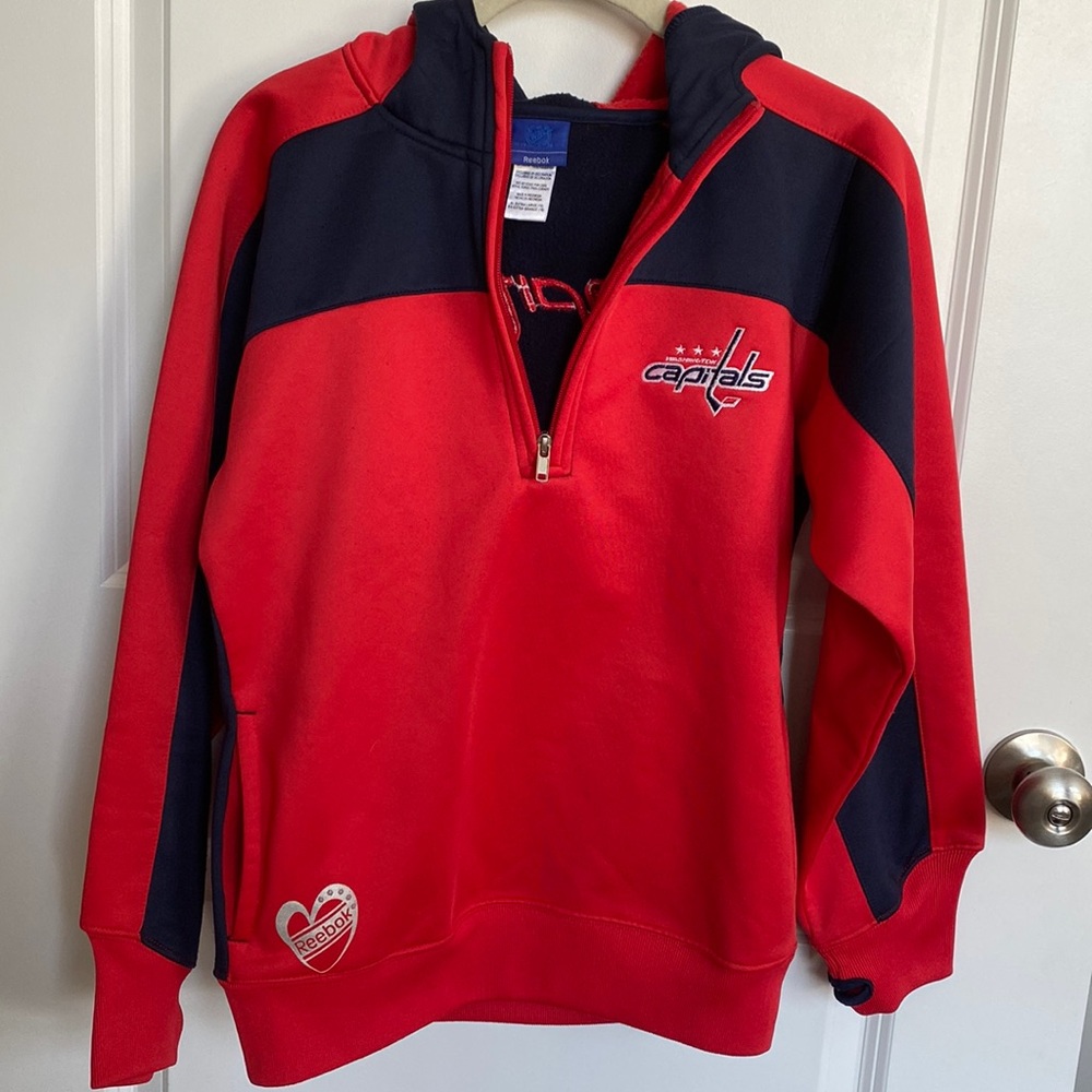 NHL Washington Capitals Hoodie Shirt Youth Extra Large, Washington Caps Hockey